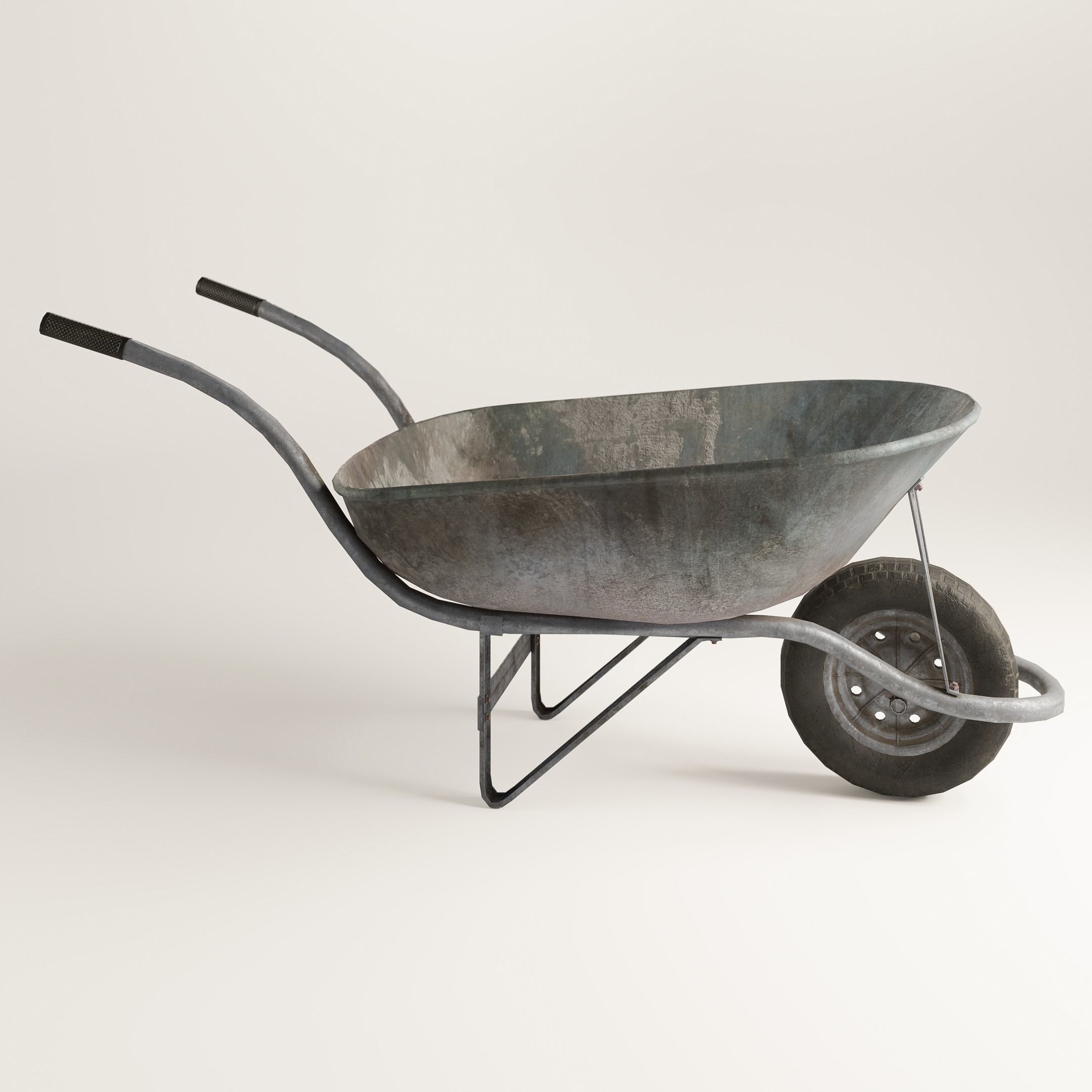 Wheelbarrow  Free low-poly 3D model_2
