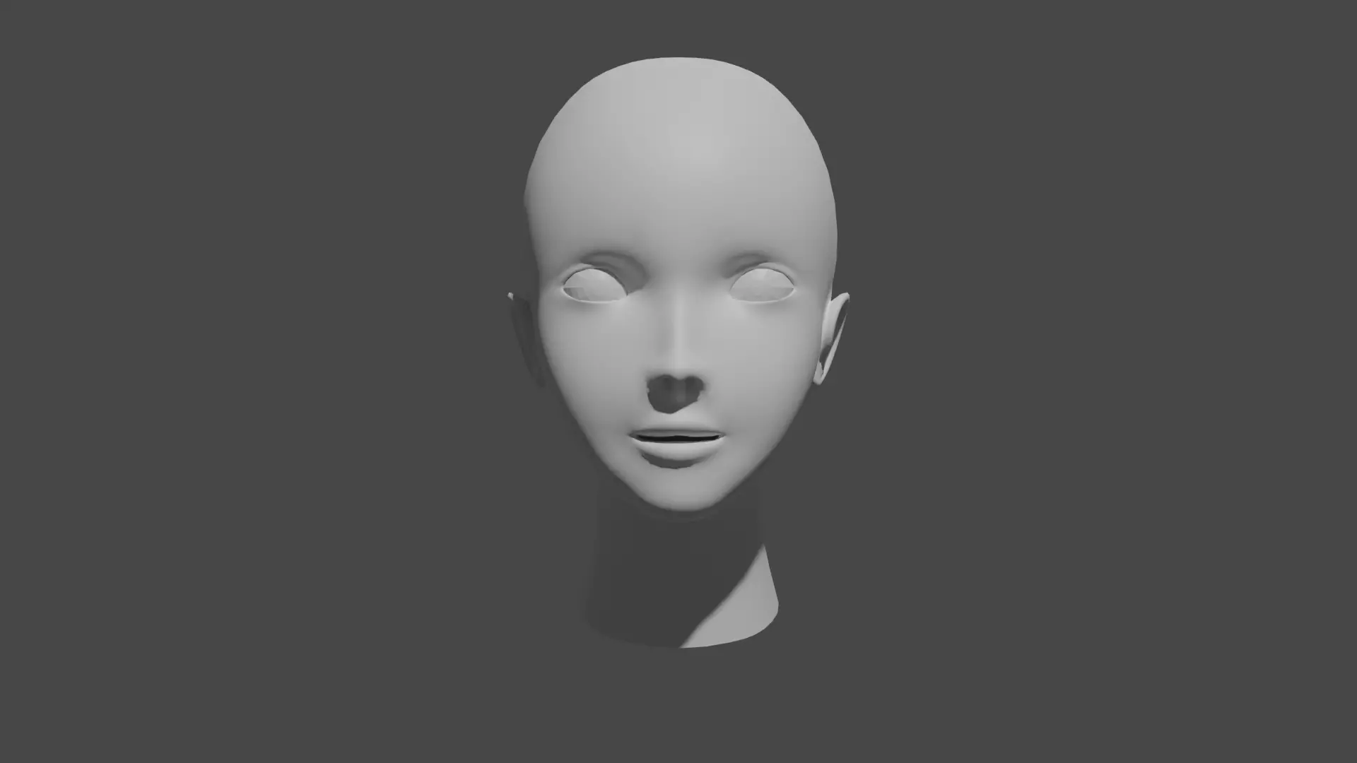 Female Head Free 3D model