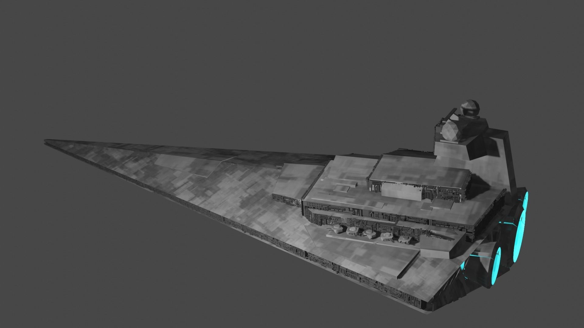 STAR WARS STAR DESTROYER Low-poly 3D model_4