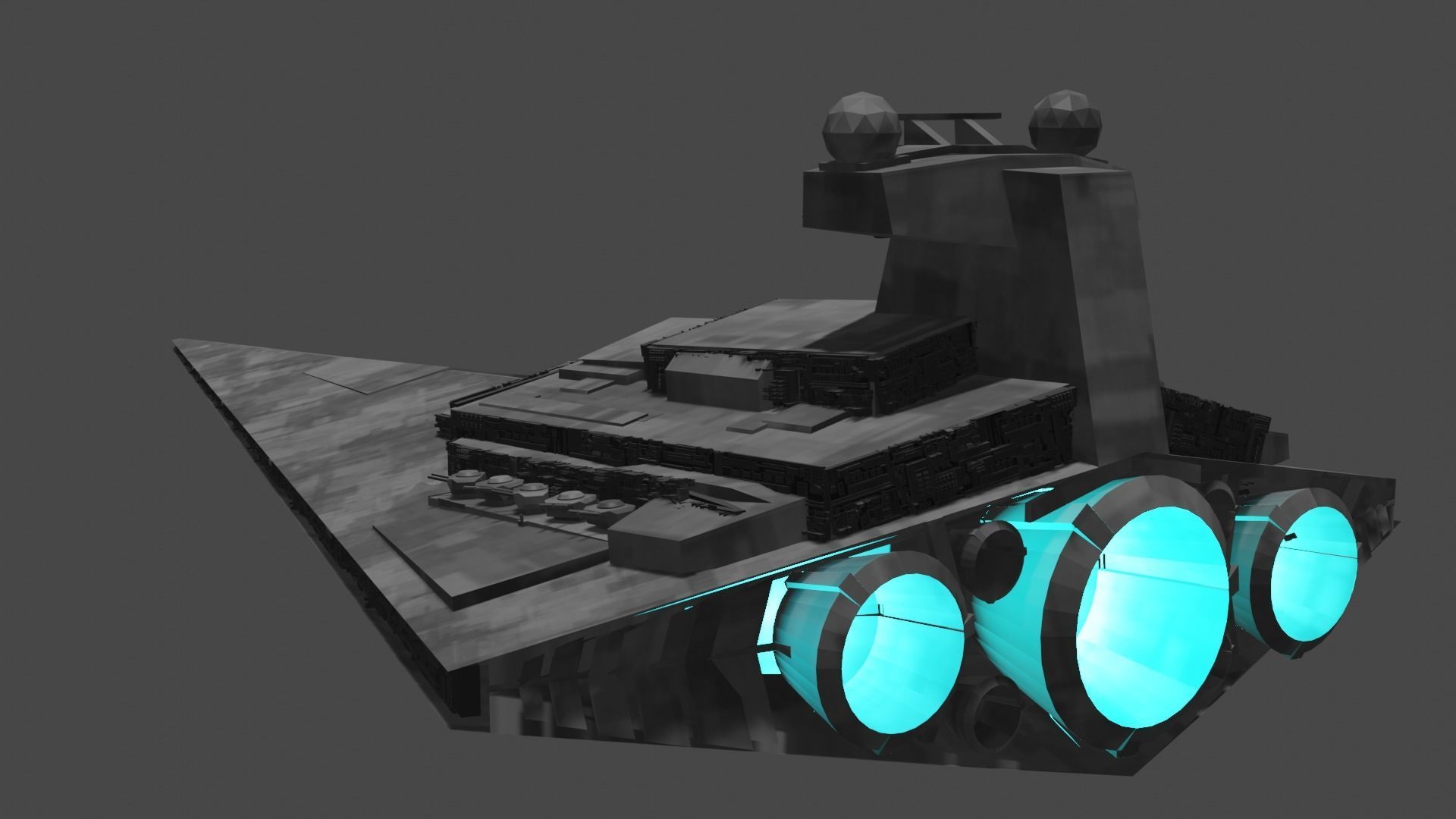 STAR WARS STAR DESTROYER Low-poly 3D model_1