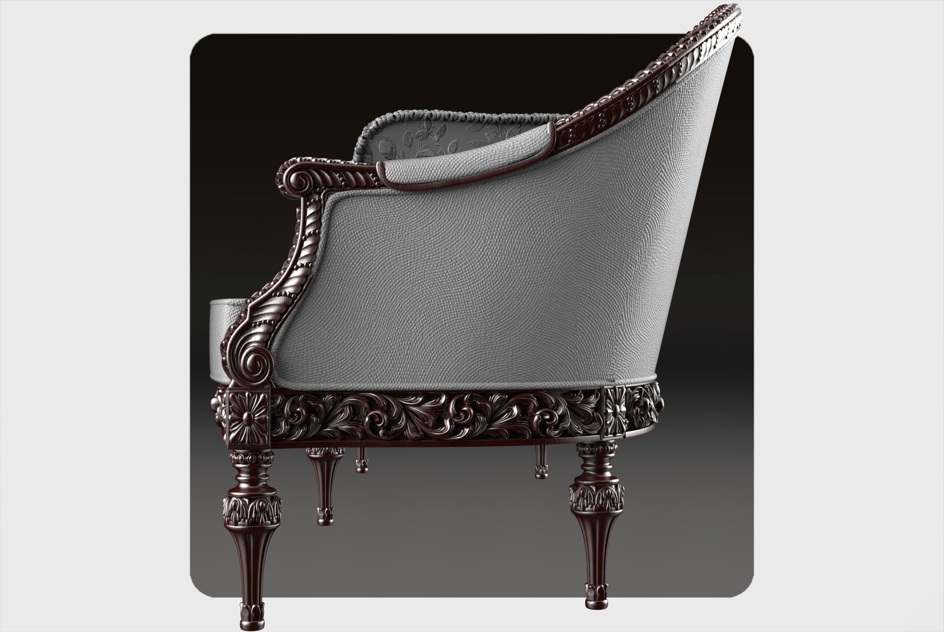 Carved canape for cnc 1 3D model_4