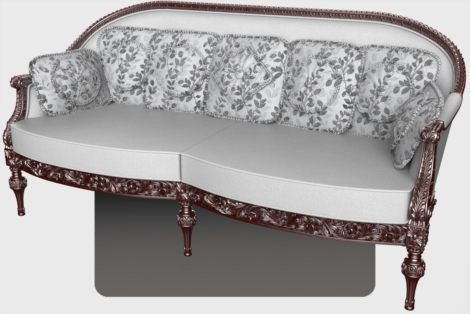 Carved canape for cnc 1 3D model_2