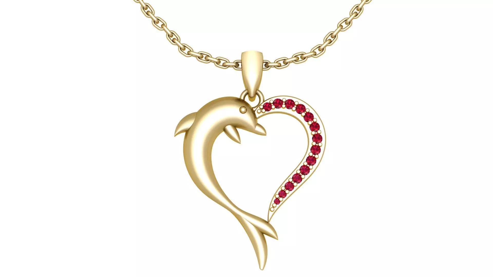 dolphin pendant 3D print model