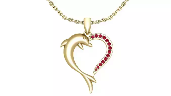 dolphin pendant 3D print model