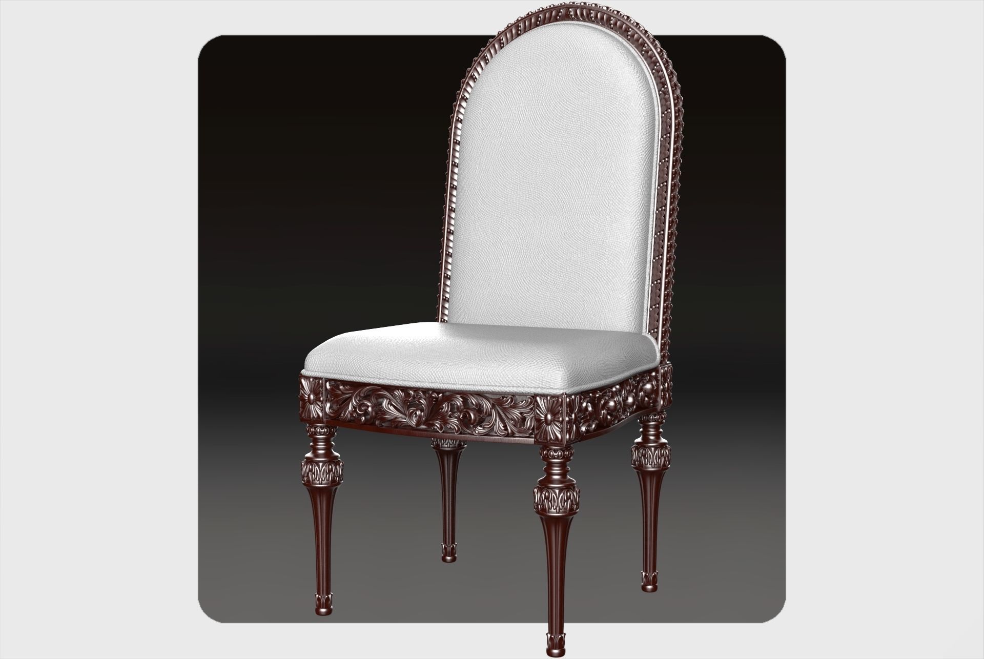 Carved chair for cnc 1 3D model_2