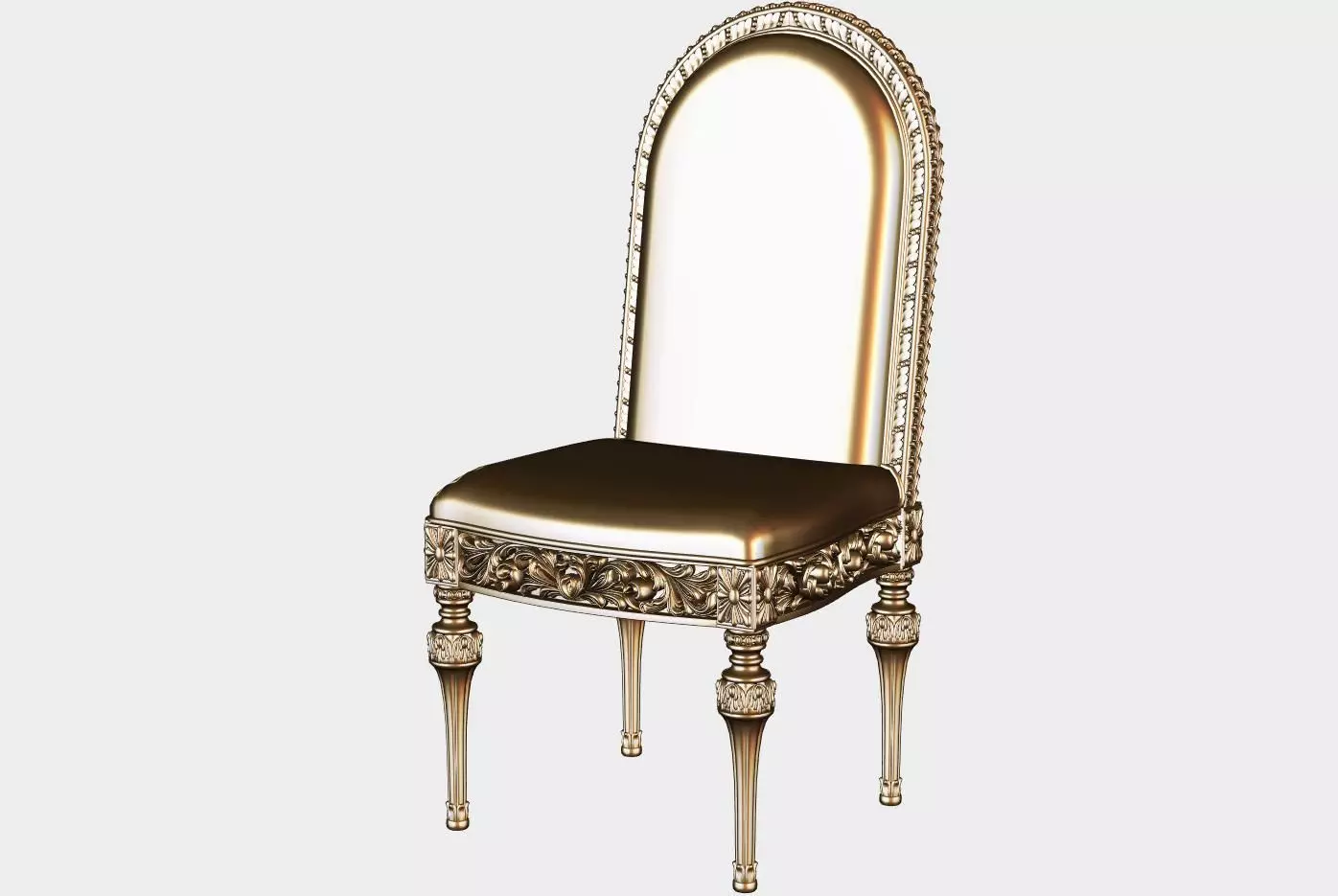 Carved chair for cnc 1 3D model_0