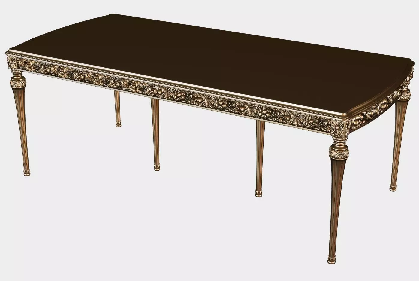 Carved dinner table for cnc 1 3D model_0