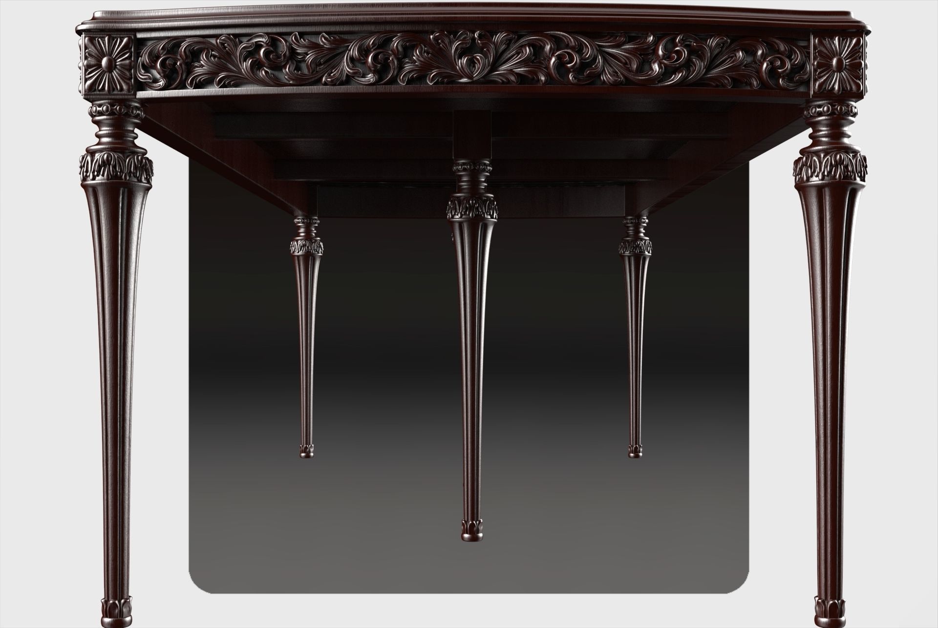 Carved dinner table for cnc 1 3D model_4