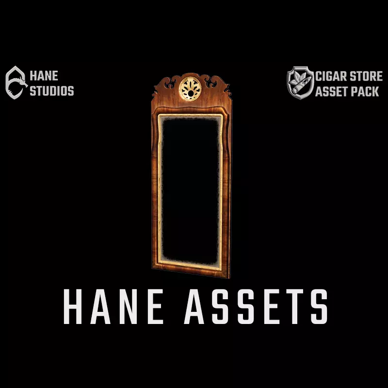 Vintage Mirror 1 - Classic Low-poly 3D model_0