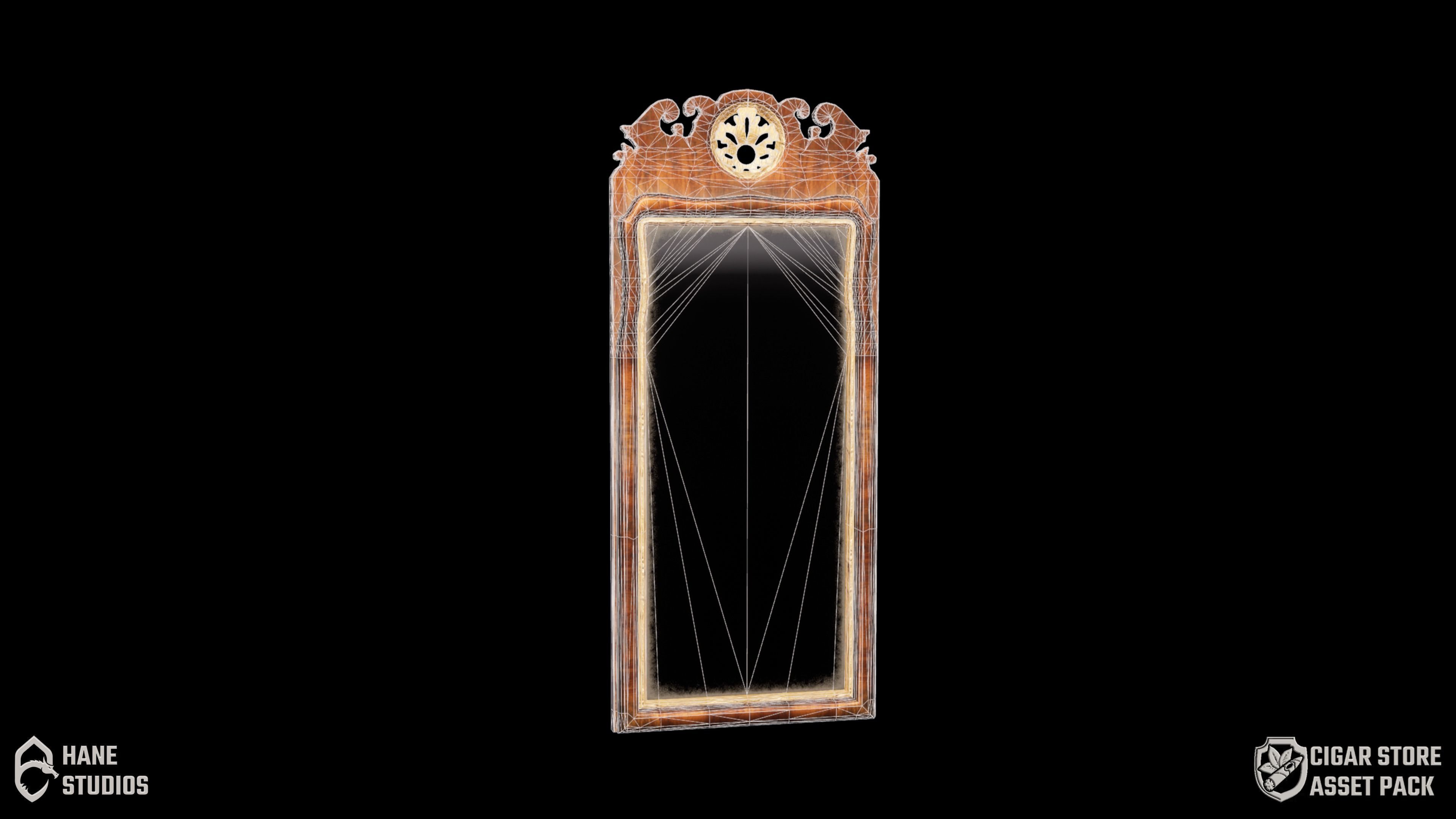 Vintage Mirror 1 - Classic Low-poly 3D model_3