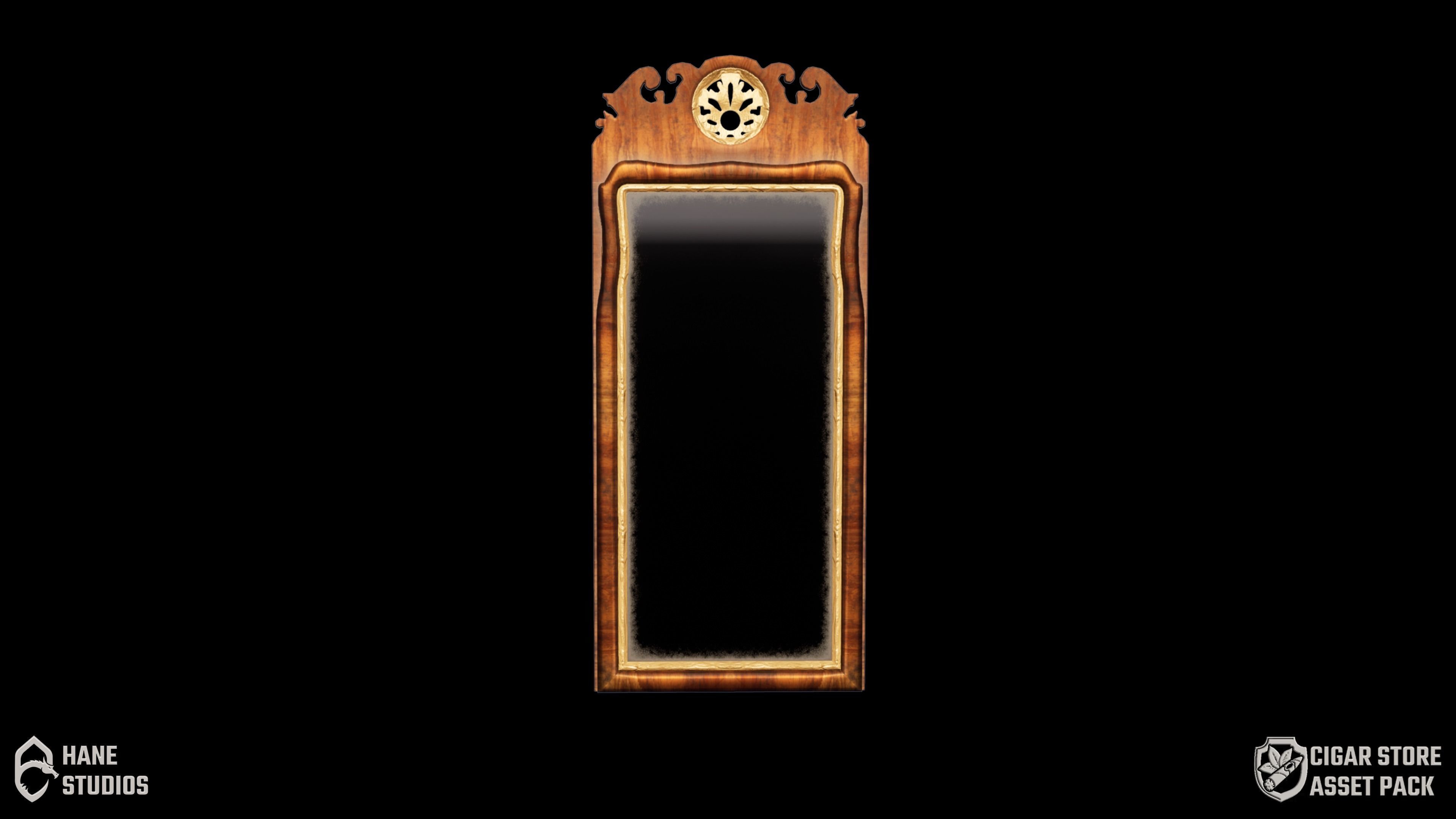 Vintage Mirror 1 - Classic Low-poly 3D model_2