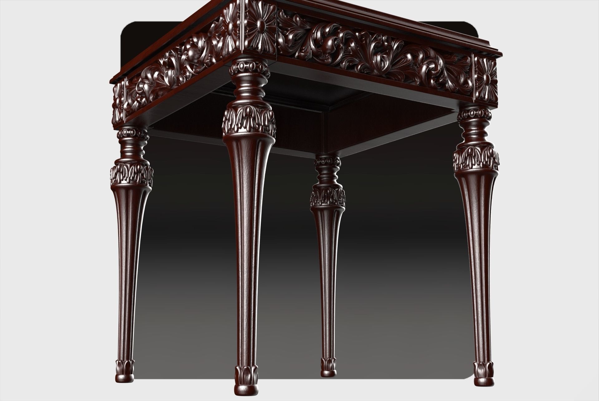 Carved coffee table for cnc 1 3D model_6