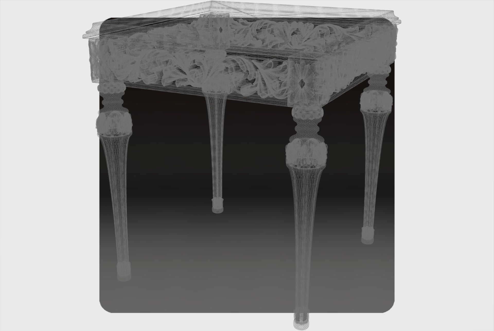 Carved coffee table for cnc 1 3D model_7