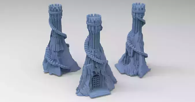 Grey scull Tower archway  3D model