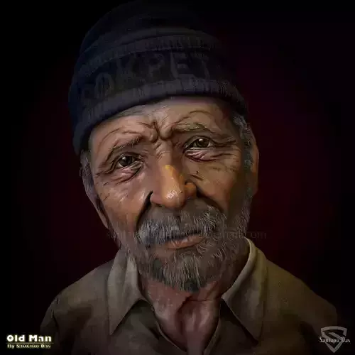 Old Man 3d Print Showpiece Model 3D print model