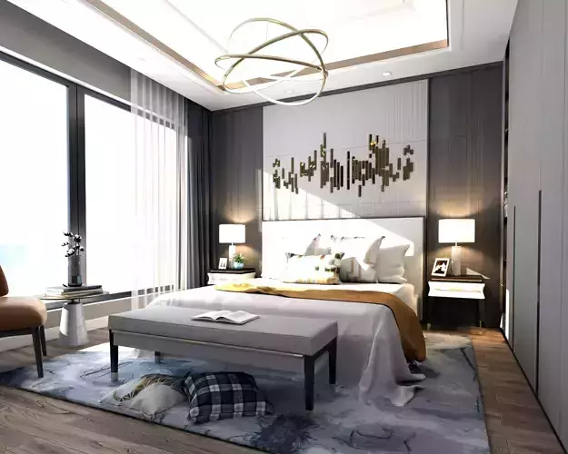 villa Modern Home decoration bedroom