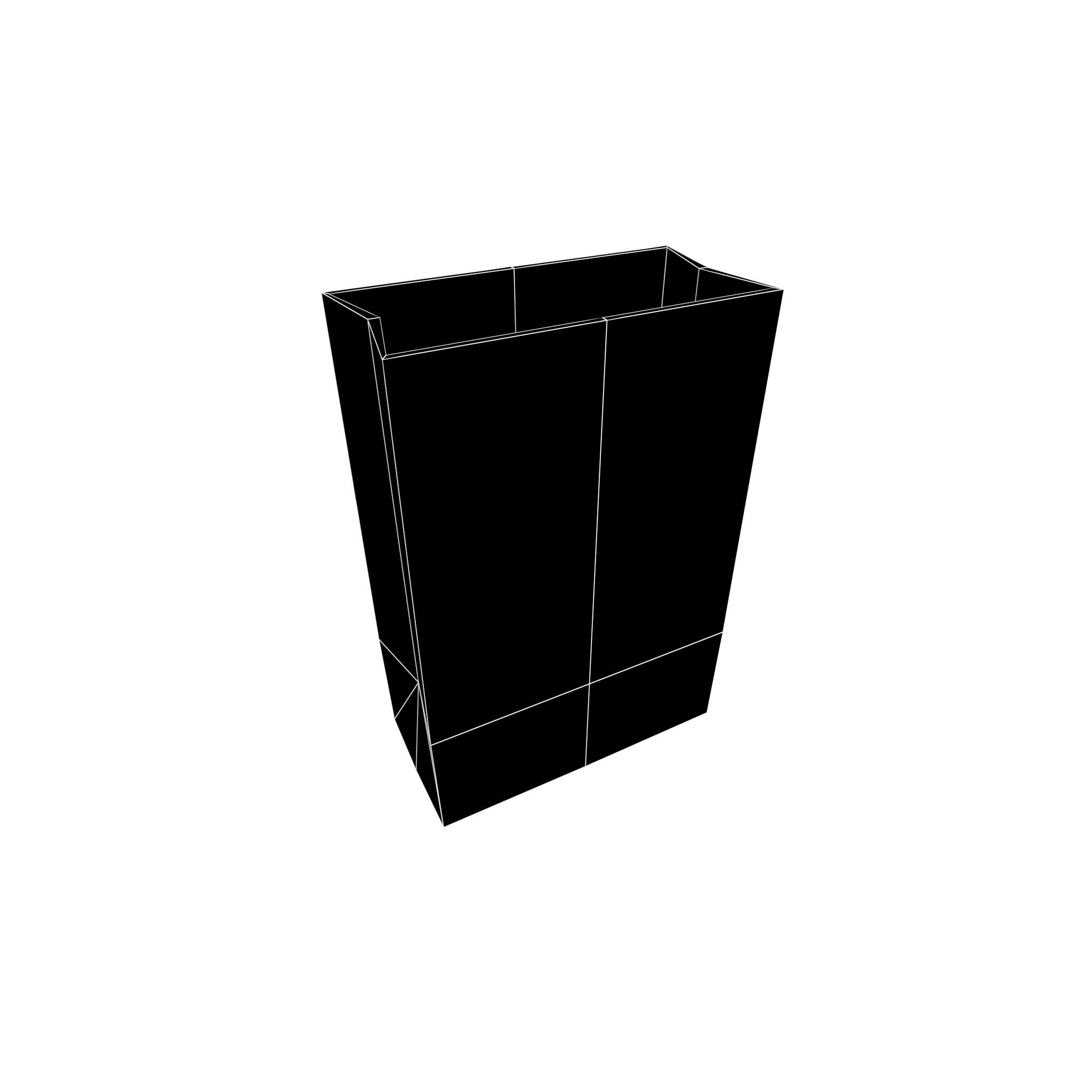Paper Bag v1 006 Low-poly 3D model_4