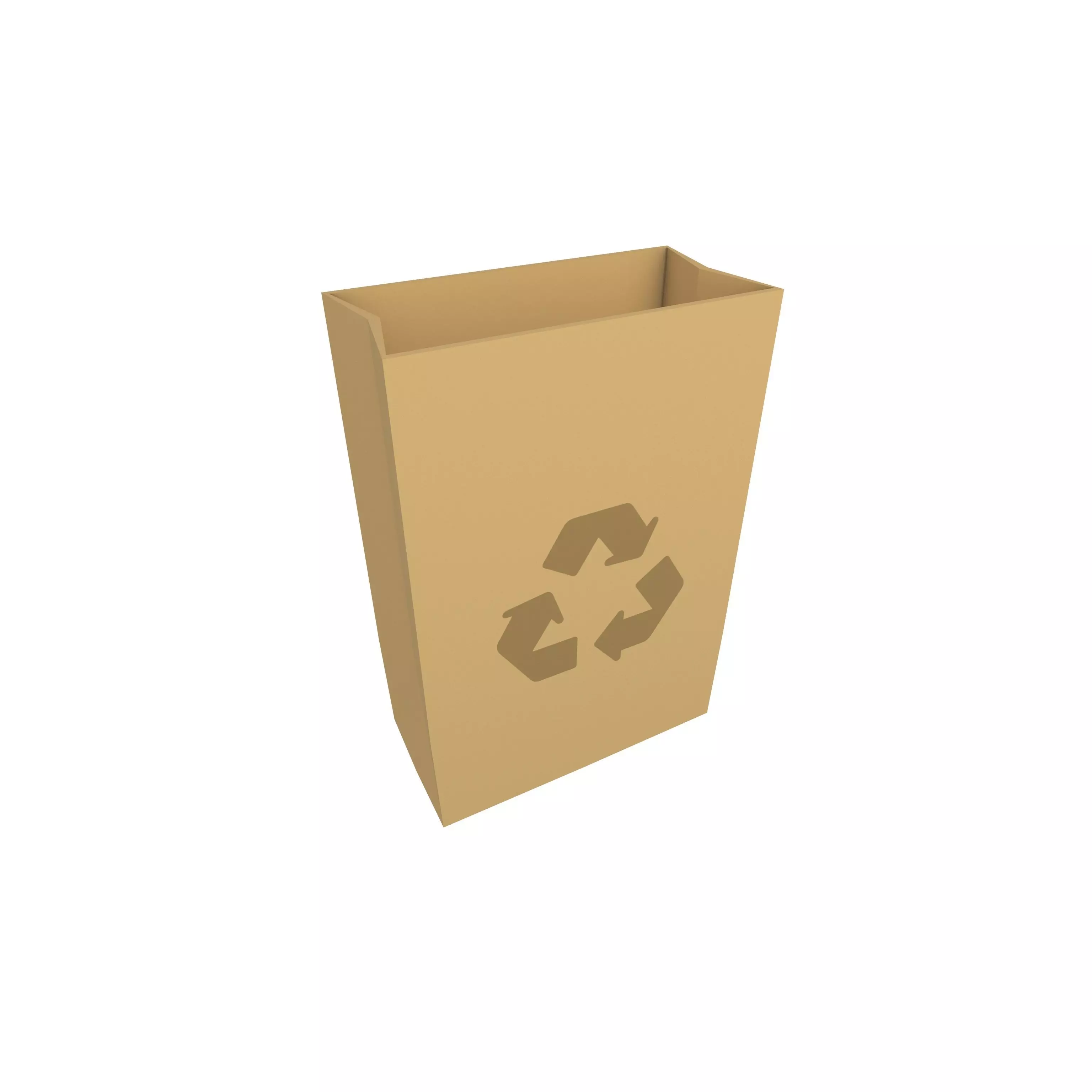 Paper Bag v1 006 Low-poly 3D model_0