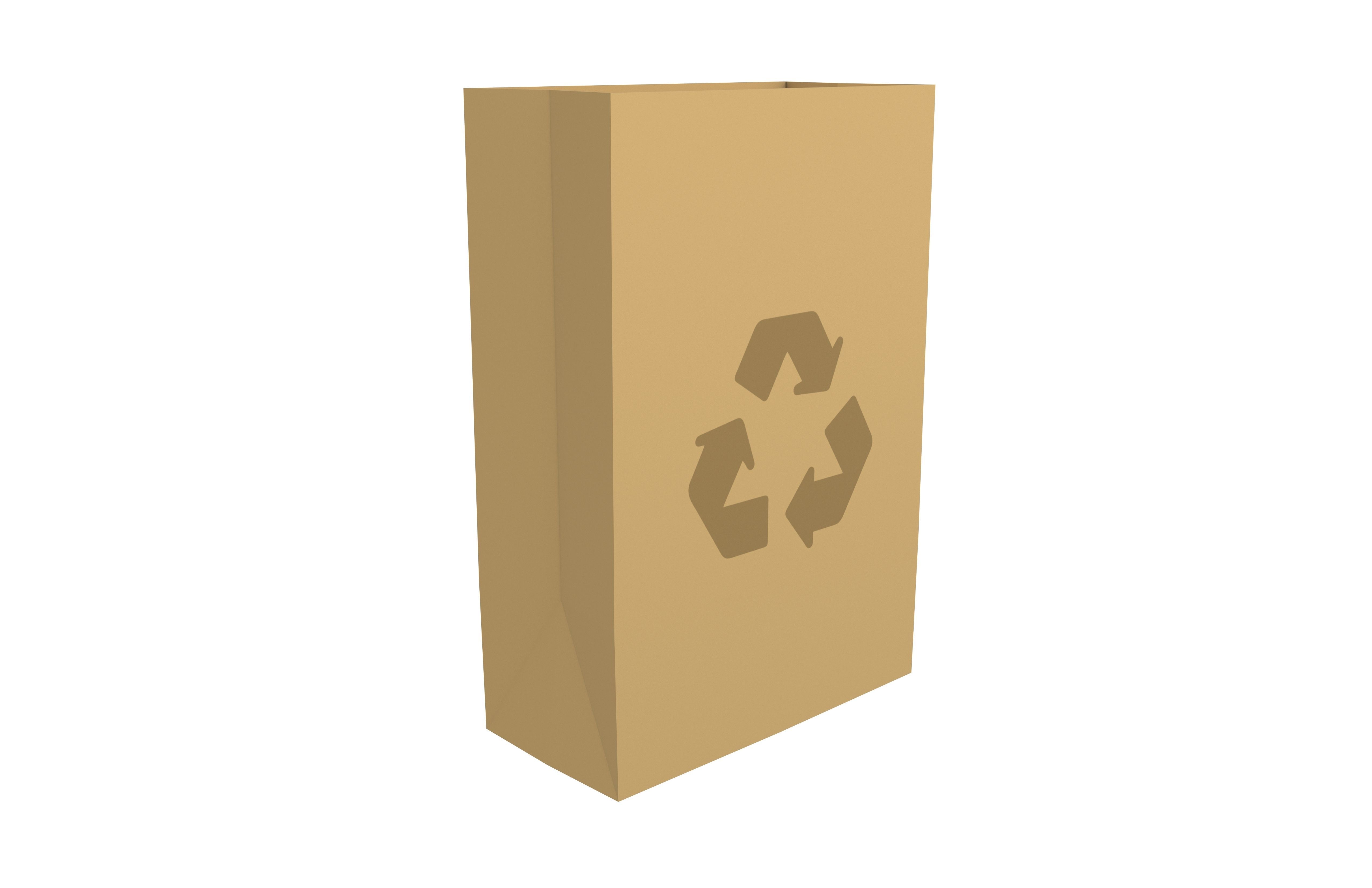 Paper Bag v1 006 Low-poly 3D model_3
