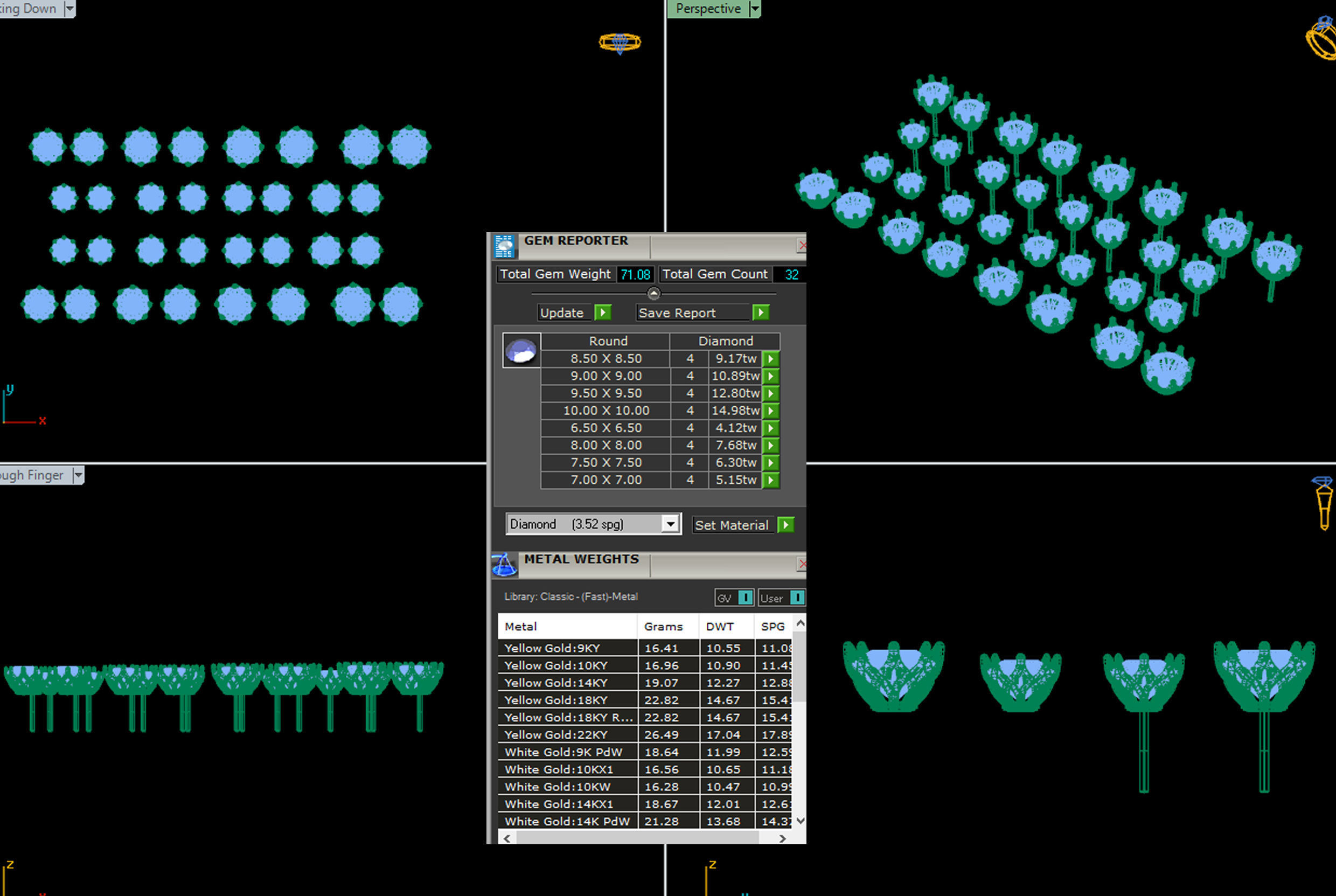 8 pair Round Stud Earrings 3D print model 3D print model_3