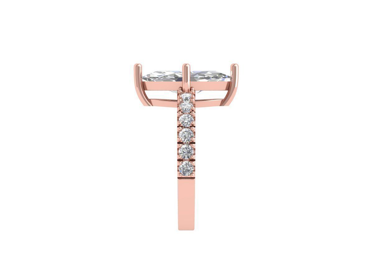 Marquise Solitaire Ring 3D print model_9