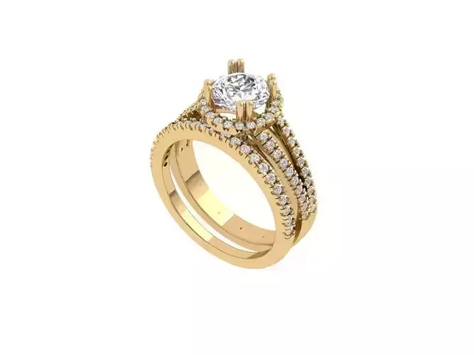 Solitair Ring Bridal Set