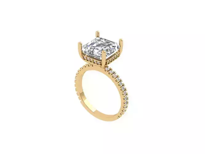 Princess Solitaire Ring