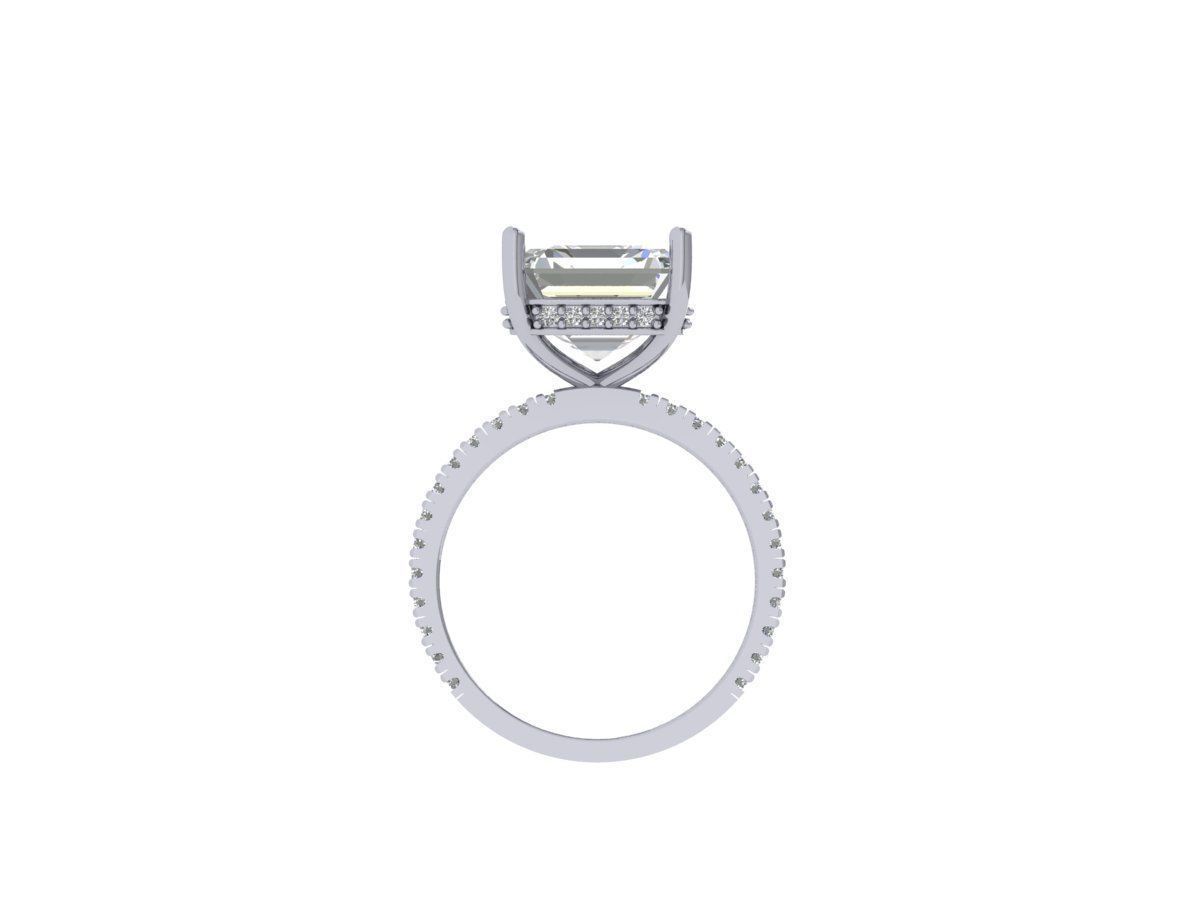 Princess Solitaire Ring 3D print model_9