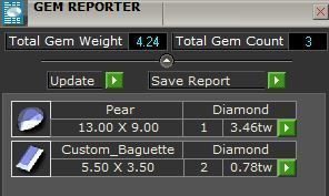 Pear 3 Stone Ring 3D print model_12