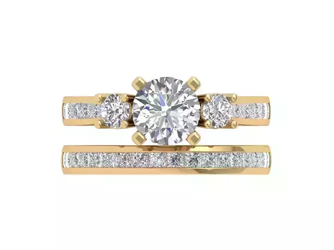 Solitair Ring Bridal Set