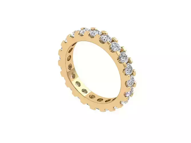 Simple Solitaire Wedding Band