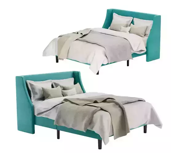 Bowdoin Upholstered Wingback Platform Bed