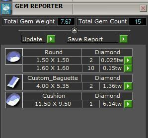 Cushion 3 Stone Art Deco Ring 3D print model_12