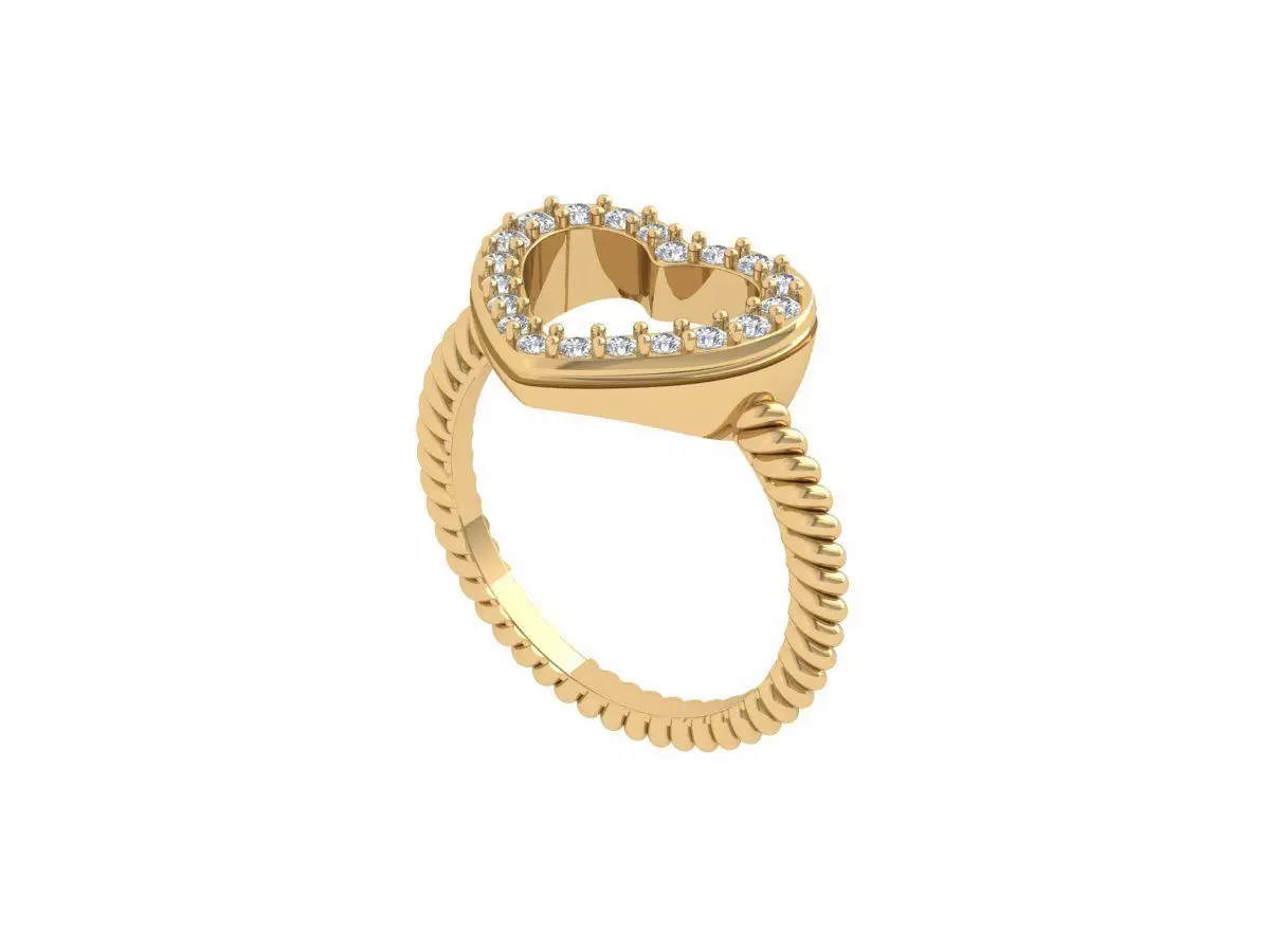Heart Infinity Ring 3D print model
