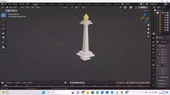Monas Jakarta Mini 3D model