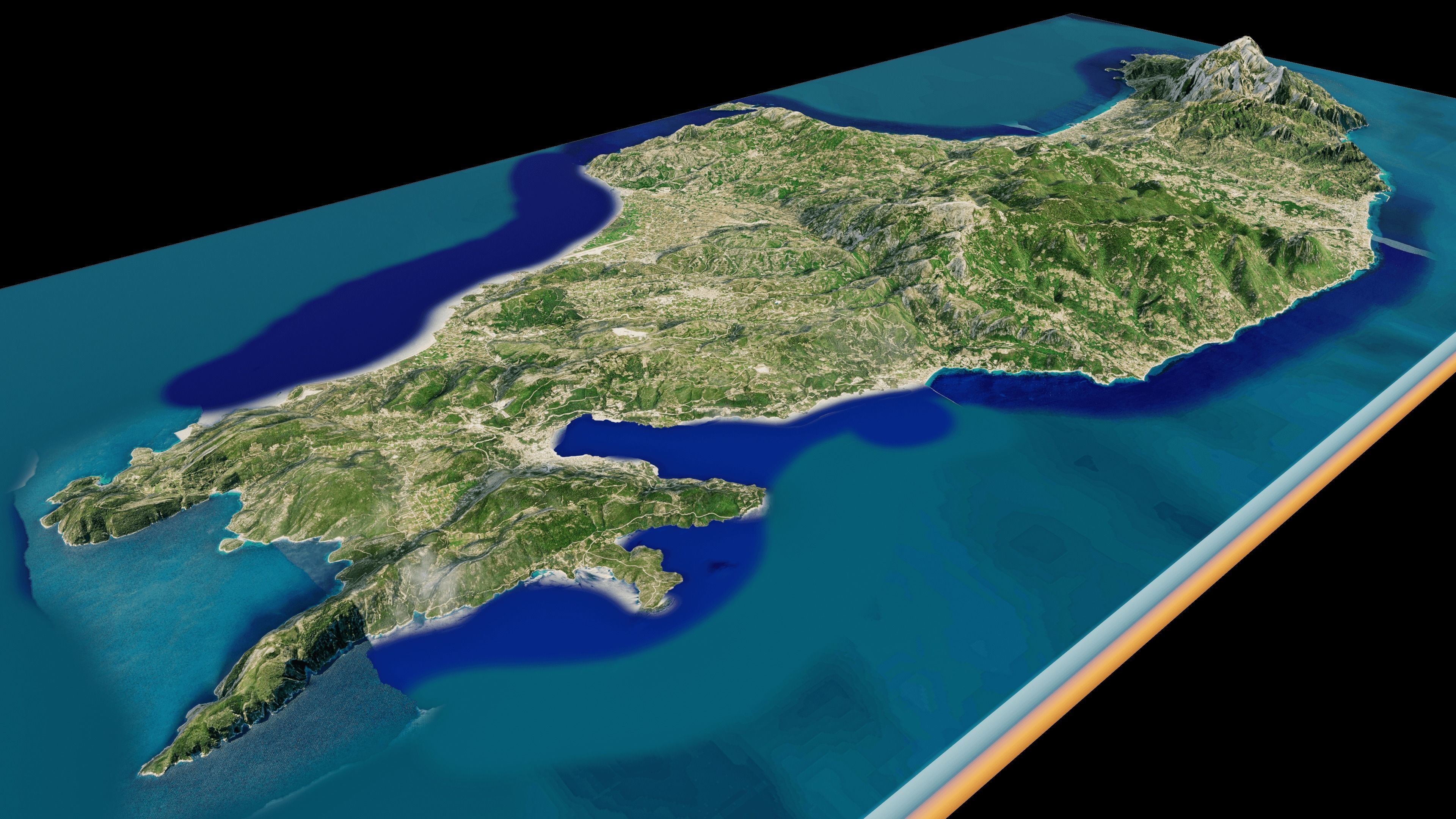 Samos island full 3d model terrain 3D model_10