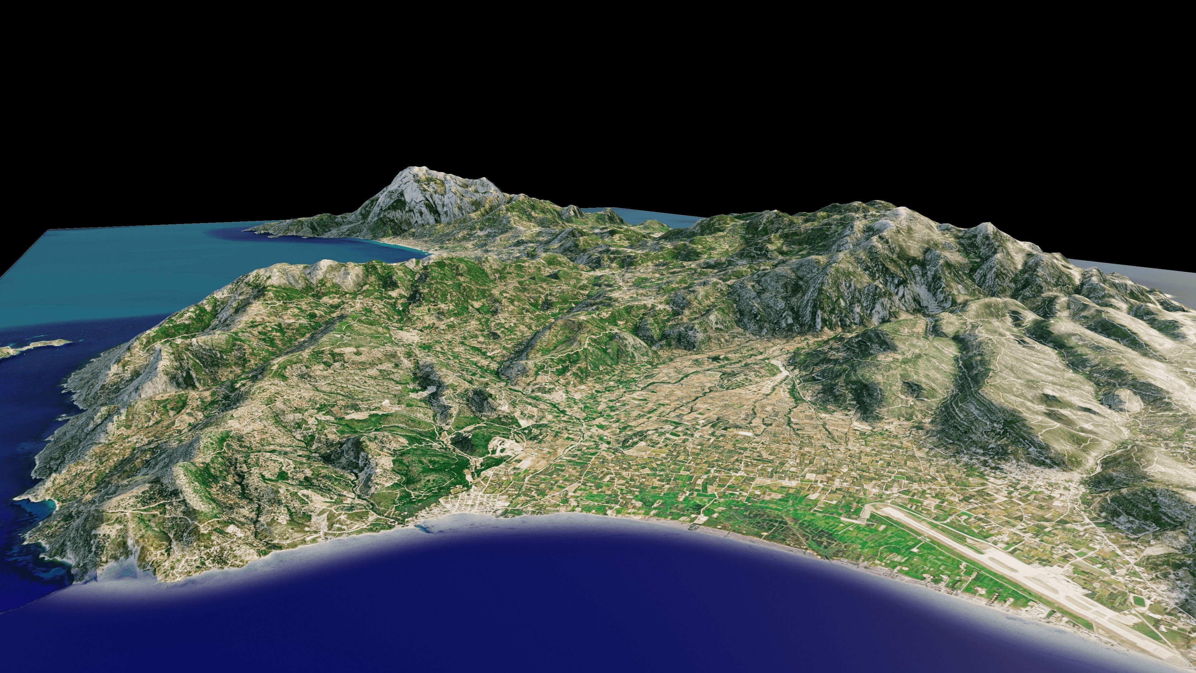 Samos island full 3d model terrain 3D model_6