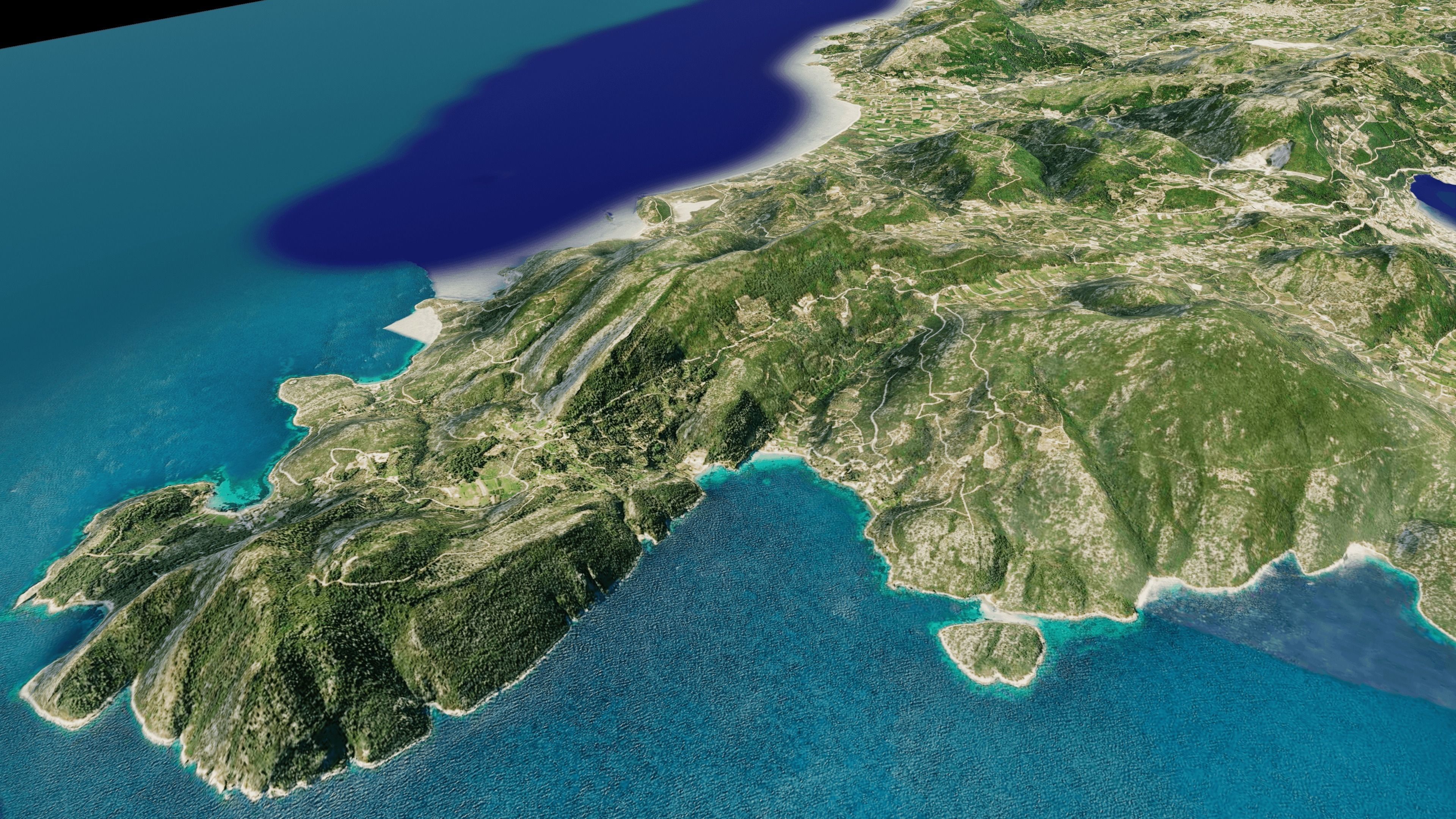 Samos island full 3d model terrain 3D model_9