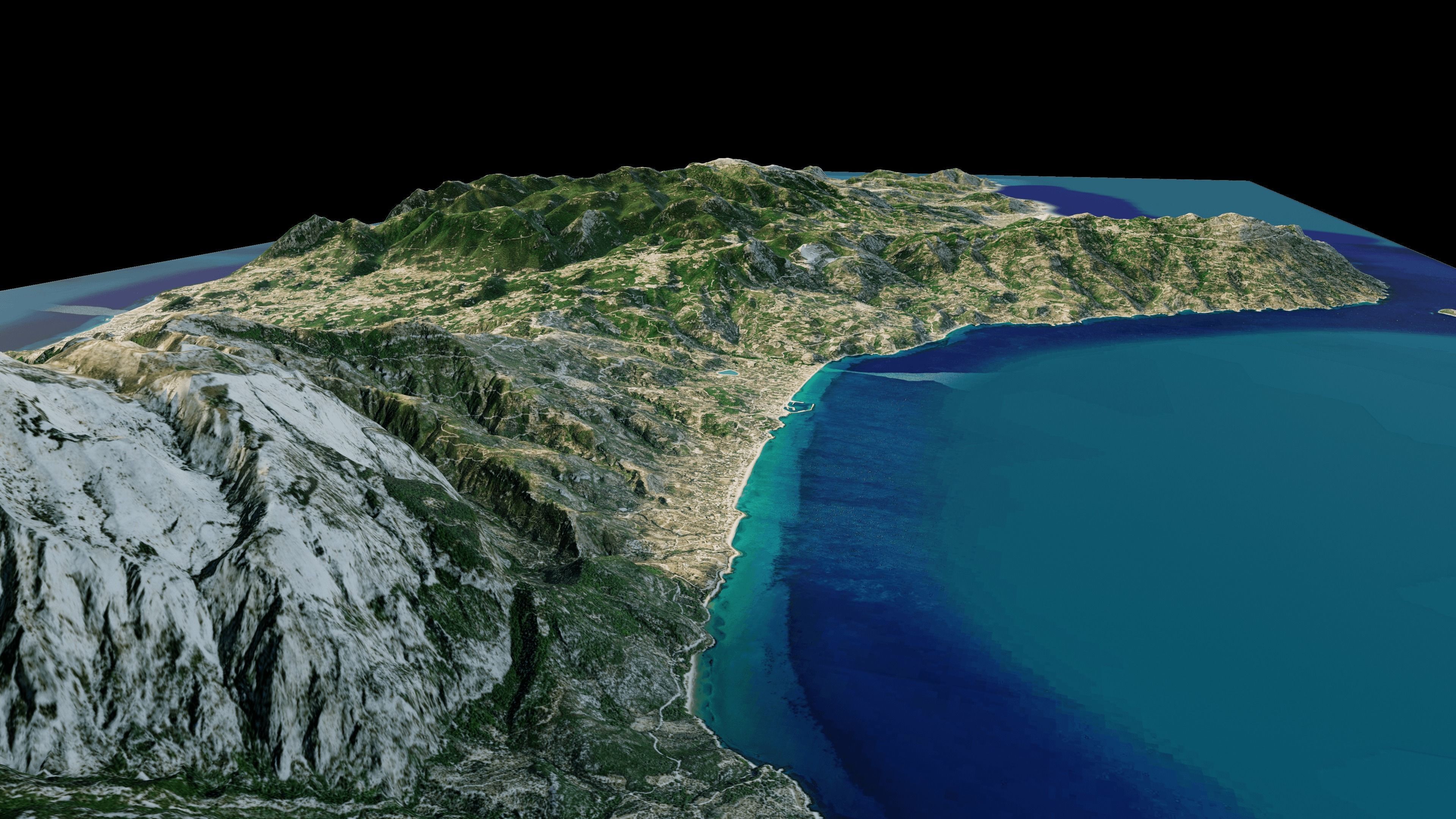 Samos island full 3d model terrain 3D model_5
