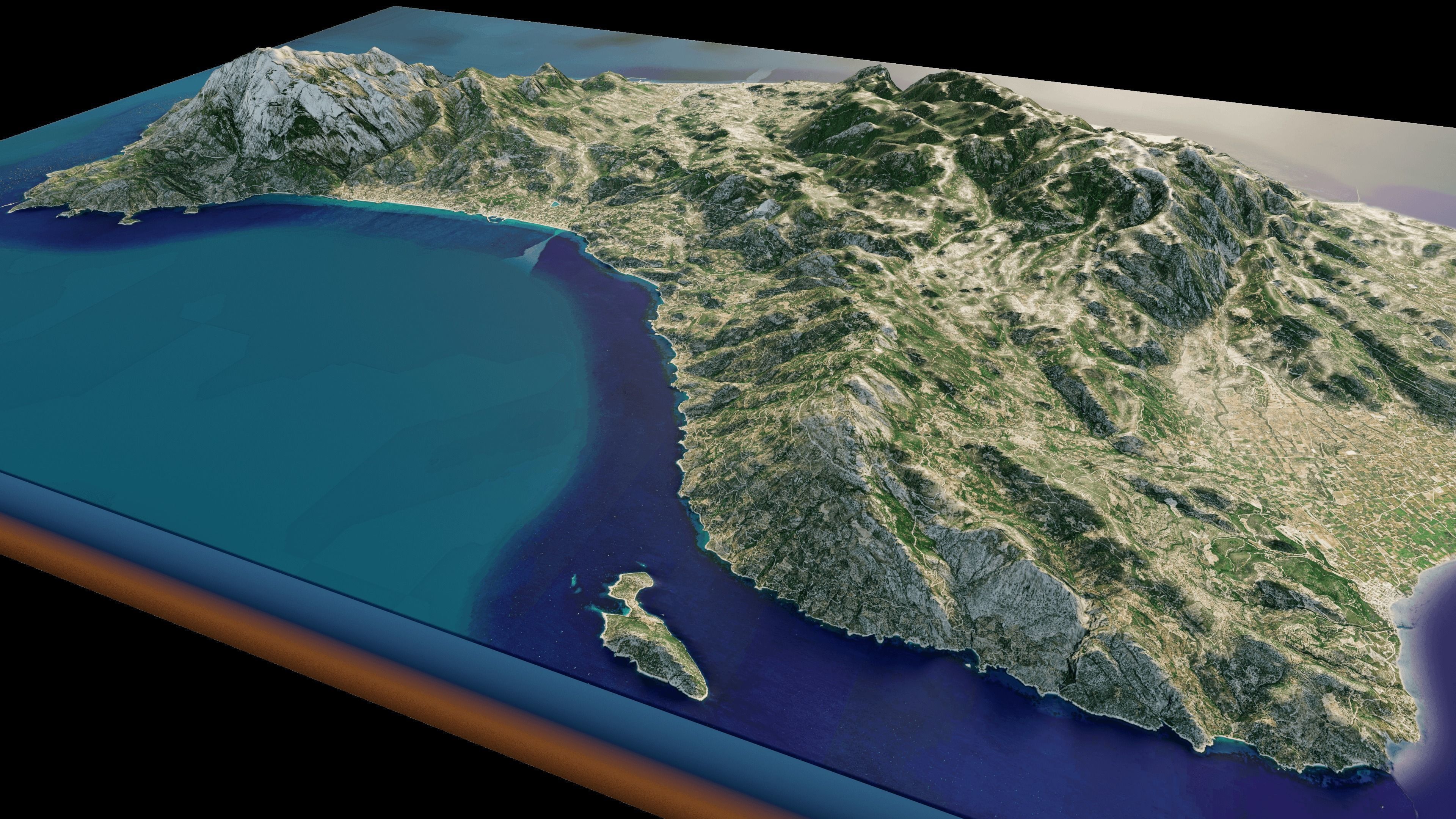 Samos island full 3d model terrain 3D model_1