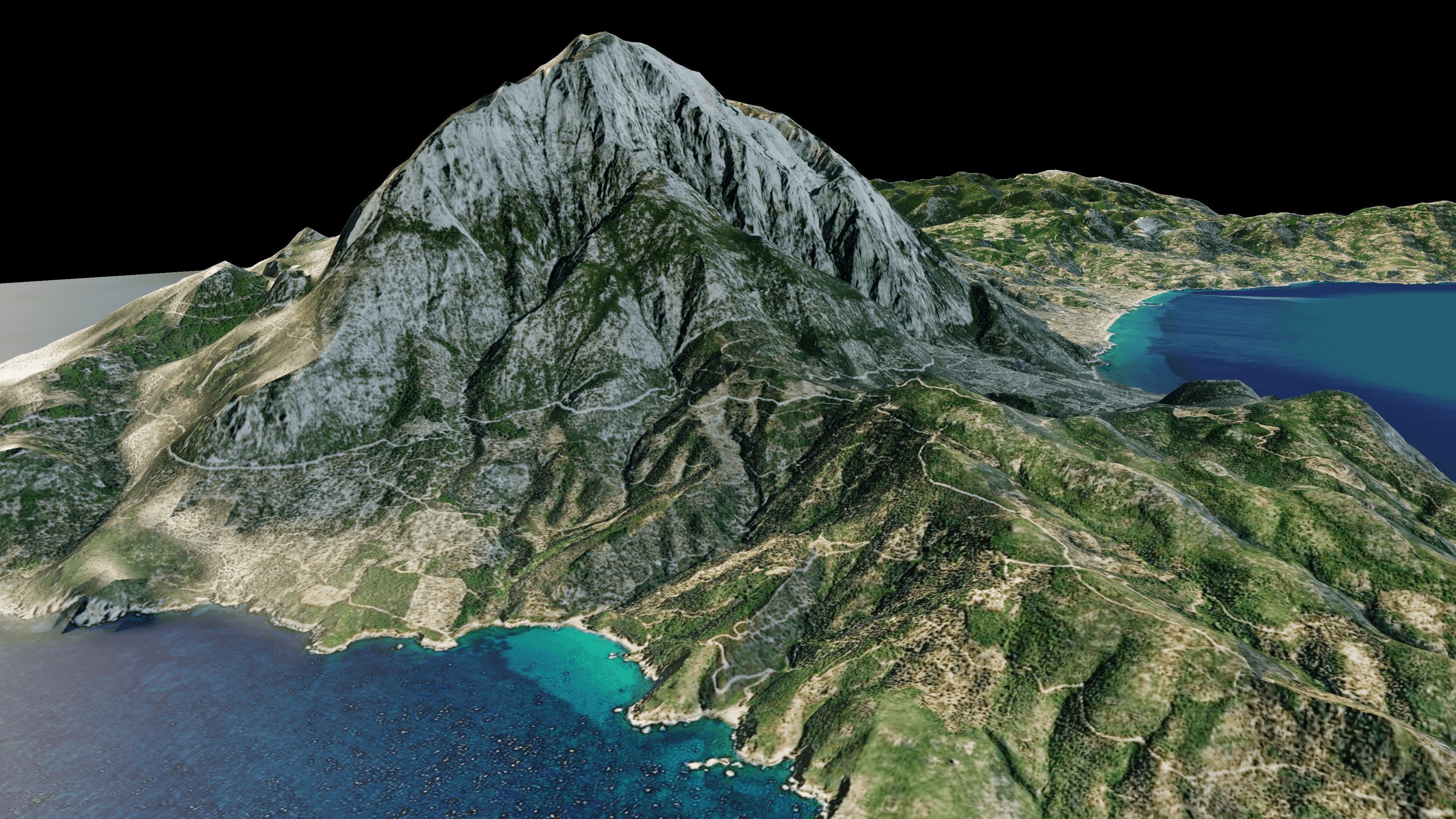 Samos island full 3d model terrain 3D model_3