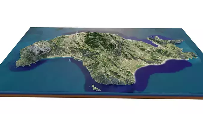Samos island full 3d model terrain 3D model