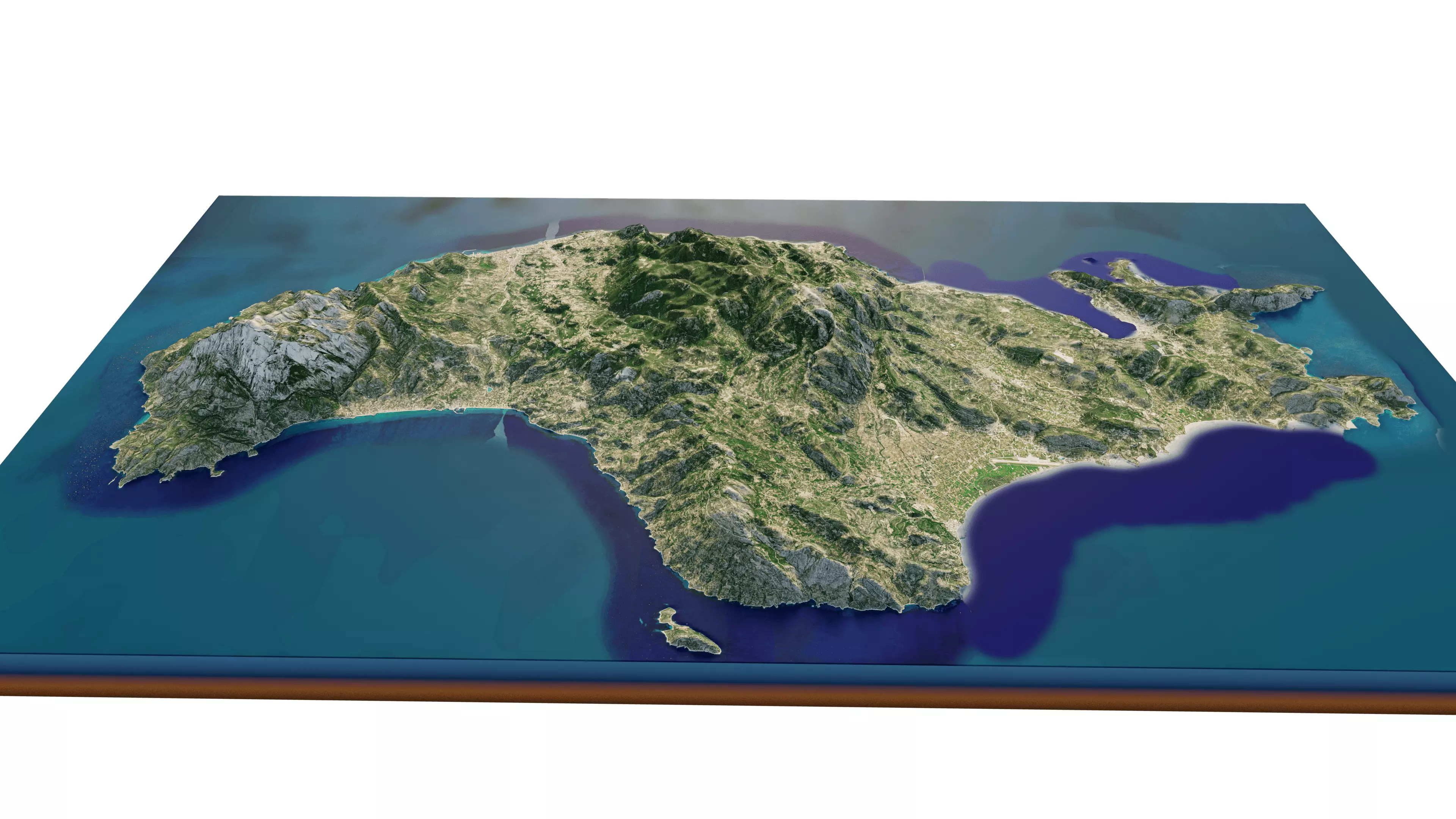 Samos island full 3d model terrain 3D model_0