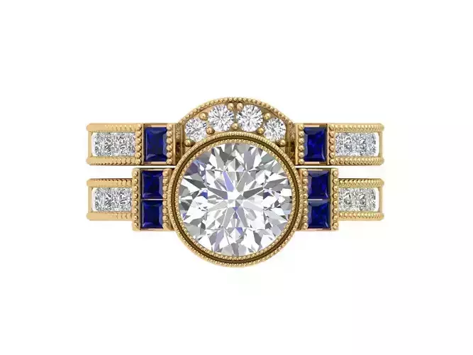 Solitair Ring Bridal Set