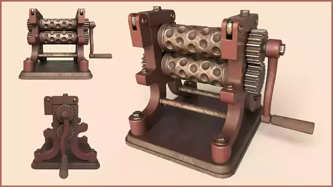 Stylized Candy Drop Roller Low-poly 3D model