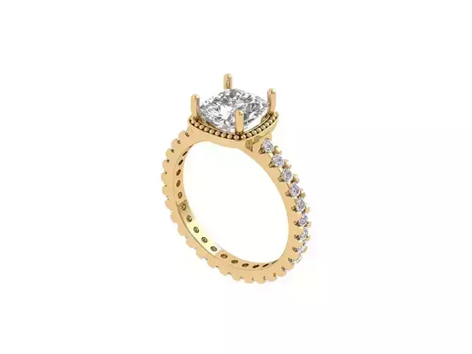 Cushion Solitaire Ring