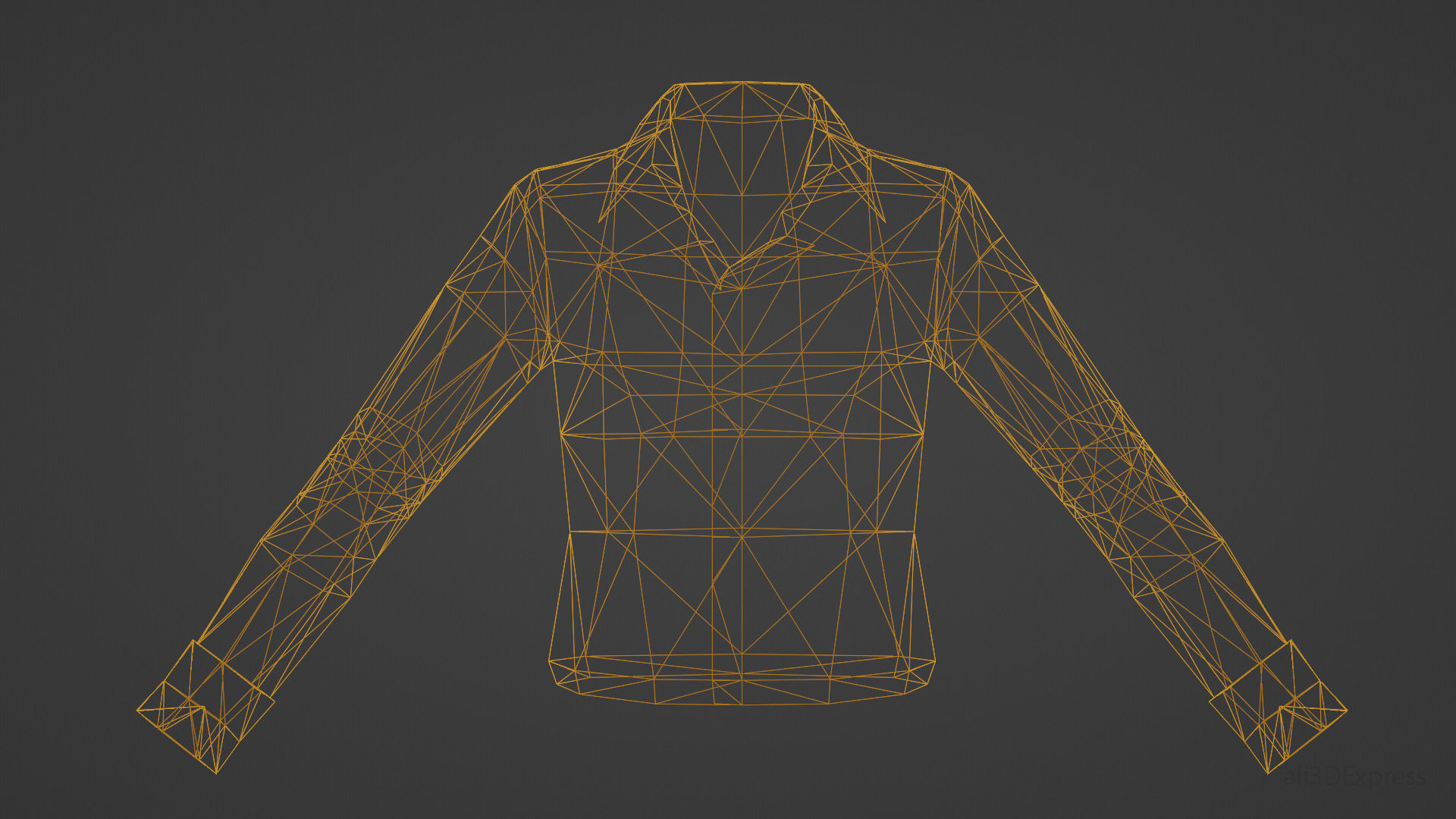 Dynamic Stylized Male Patterned Dress Shirt  Low-poly 3D model_9