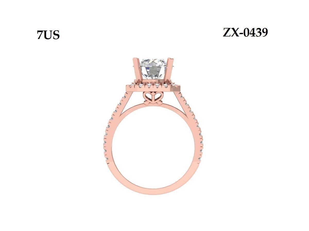 Solitaire Engagement Ring 3D print model_11