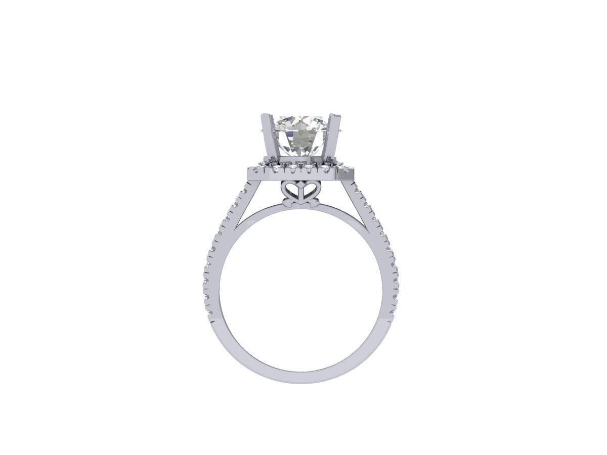 Solitaire Engagement Ring 3D print model_9