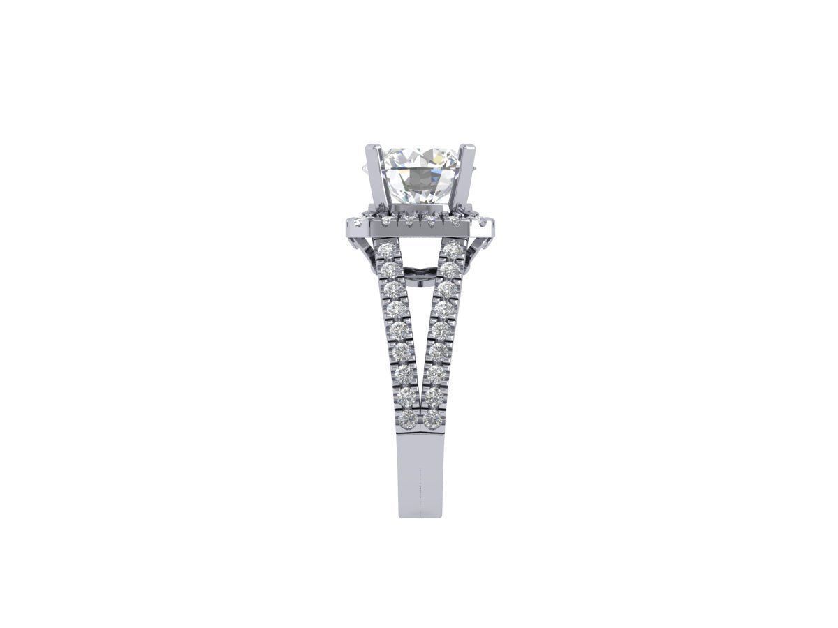 Solitaire Engagement Ring 3D print model_8
